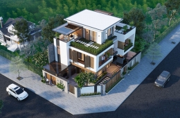 Thiết kế biệt thự hiện đại 3 tầng 2 mặt tiền đẹp 100m2 đến 200m2