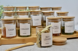 Địa chỉ in decal dán hũ gia vị nhà bếp theo yêu cầu